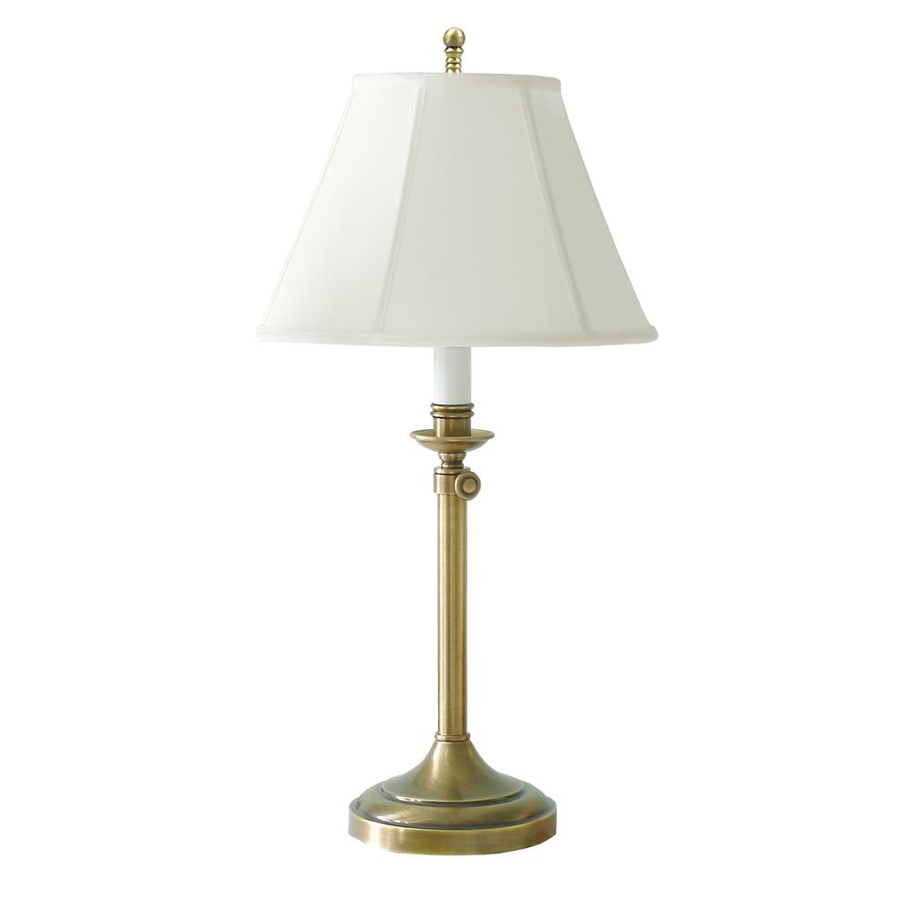Club Adjustable Antique Brass Table Lamps. Picture 1