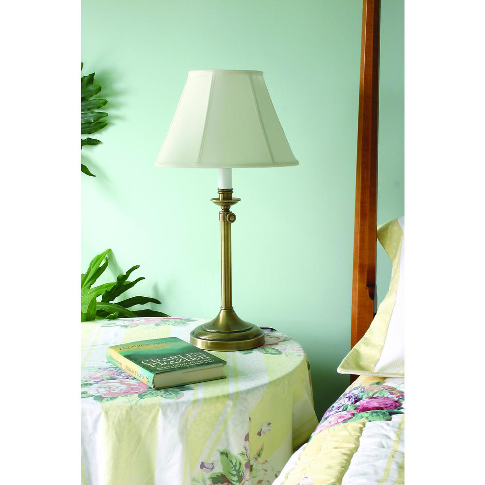 Club Adjustable Antique Brass Table Lamps. Picture 2