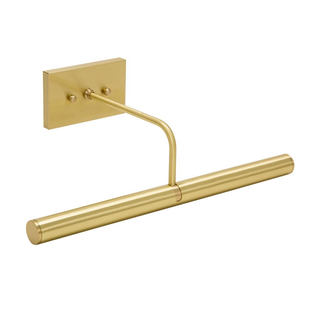 Direct Wire Slim-Line 14" Satin Brass Picture Lights. Picture 1