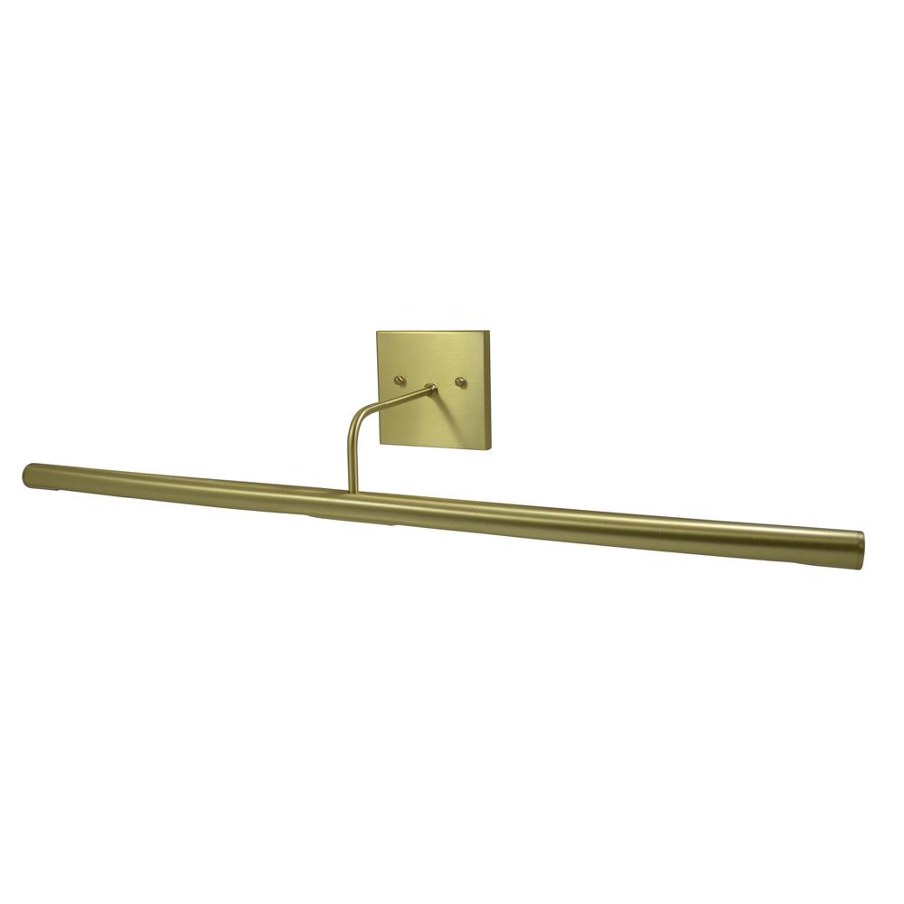 Direct Wire Slim-Line LED 28" Satin Brass Picture Lights. Picture 1