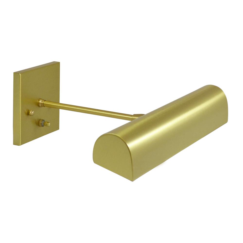 Direct Wire Traditional 14" Satin Brass Picture Lights. Picture 1