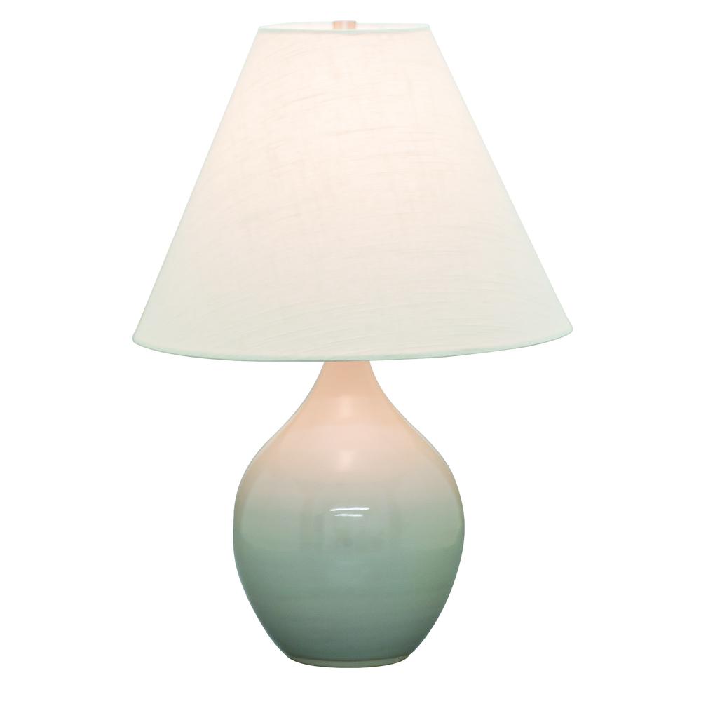 Scatchard 19" Stoneware Accent Lamp in Gray Gloss. Picture 1