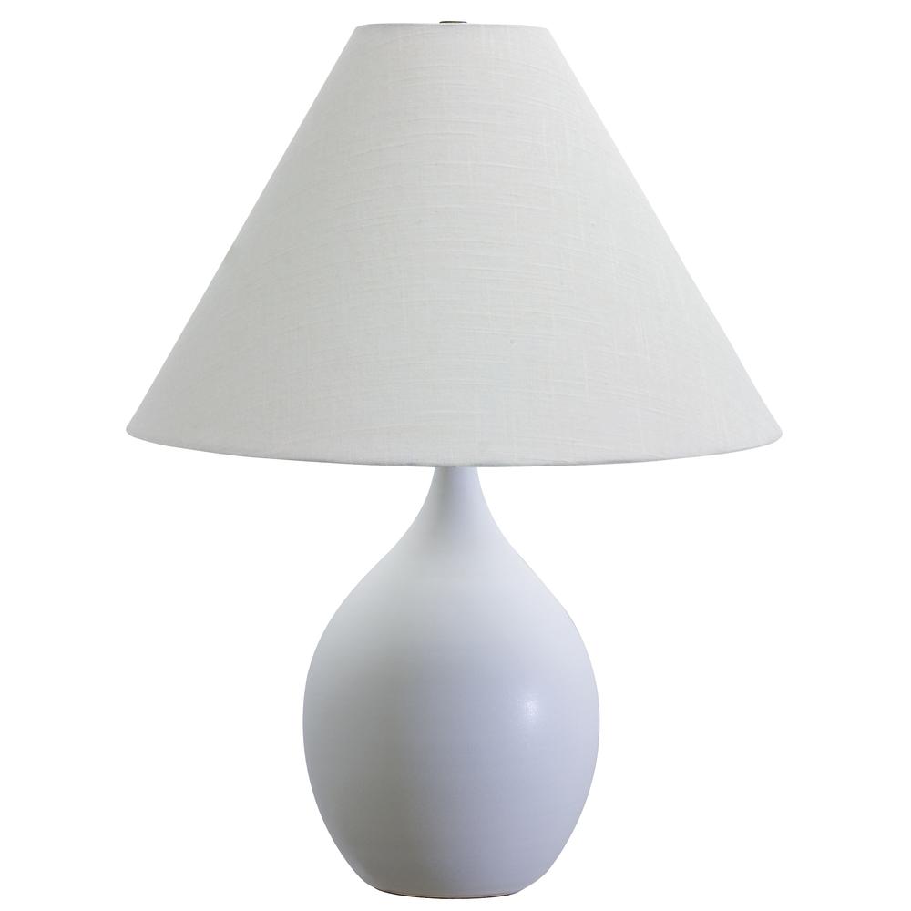 Scatchard 22.5" Stoneware Table Lamps in White Matte. Picture 1