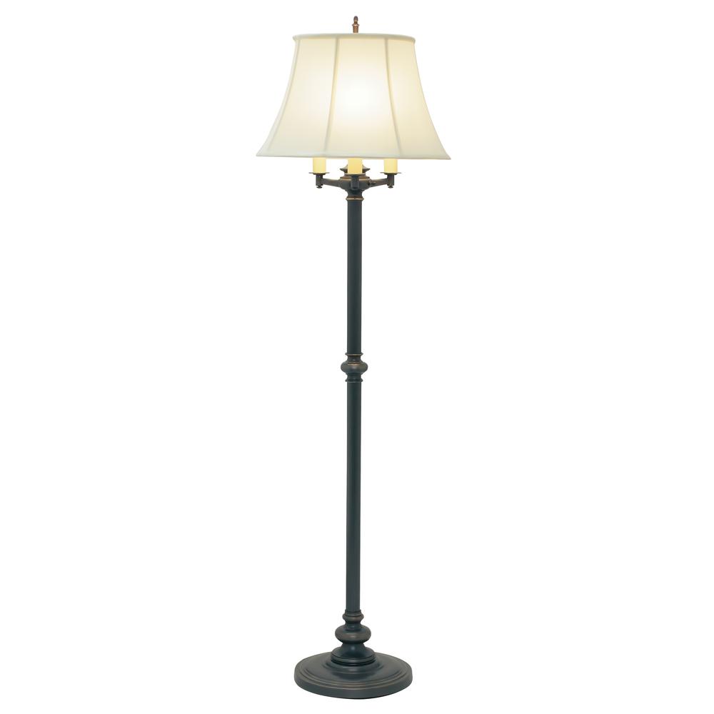 Newport 66" Oil Rubbed Bronze Six-Way Floor Lamps. Picture 1