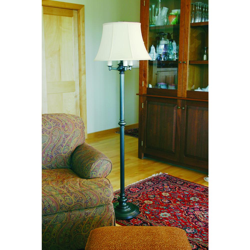 Newport 66" Oil Rubbed Bronze Six-Way Floor Lamps. Picture 2