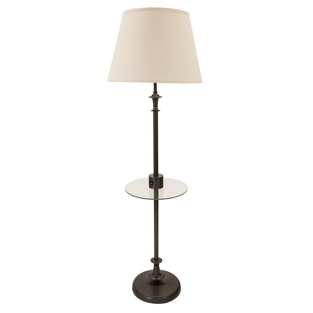 Randolph Floor Lamps with Table and USB Port in Oil Rubbed Bronze. Picture 1