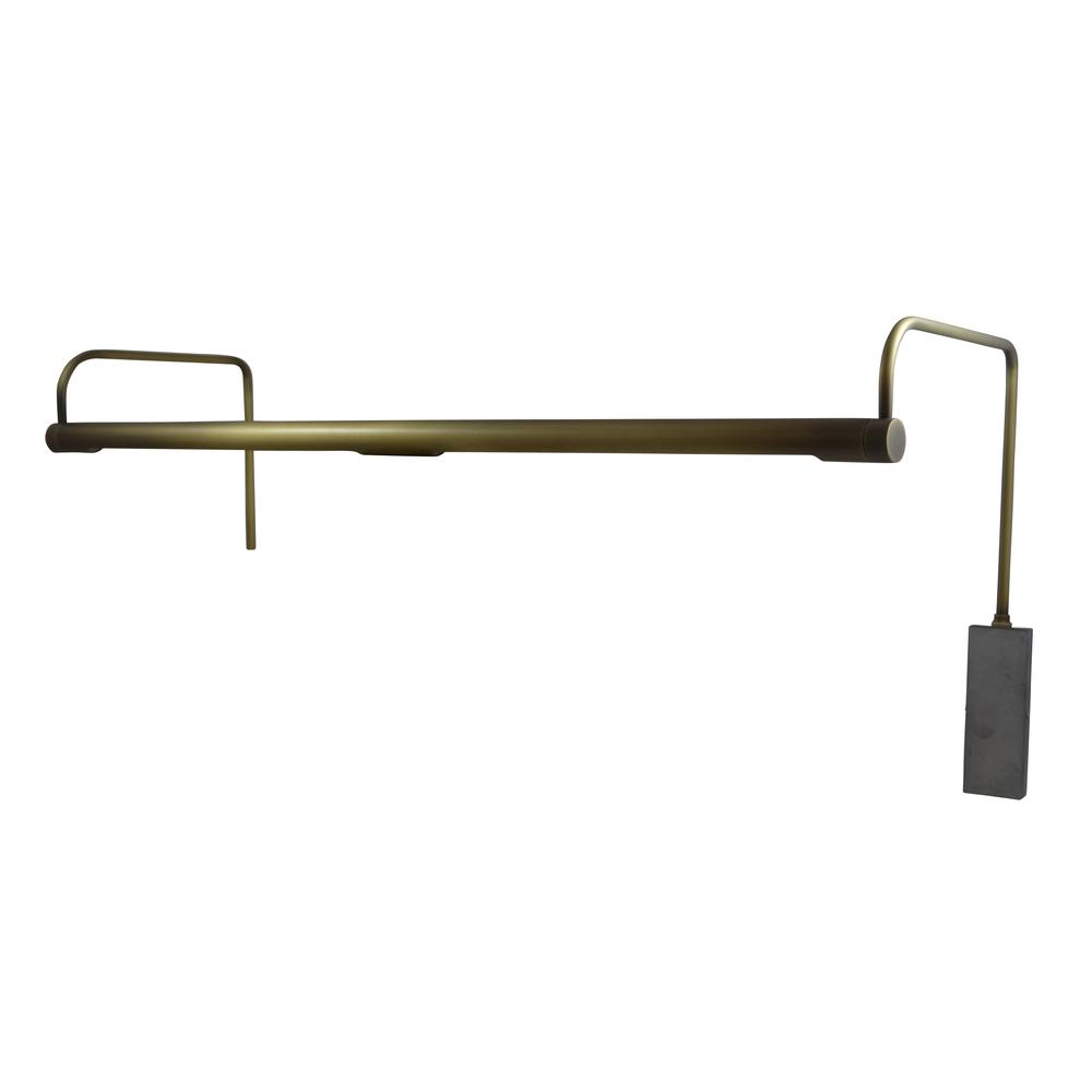 Slim-Line 29" LED Plug-In Picture Lights in Antique Brass. Picture 1