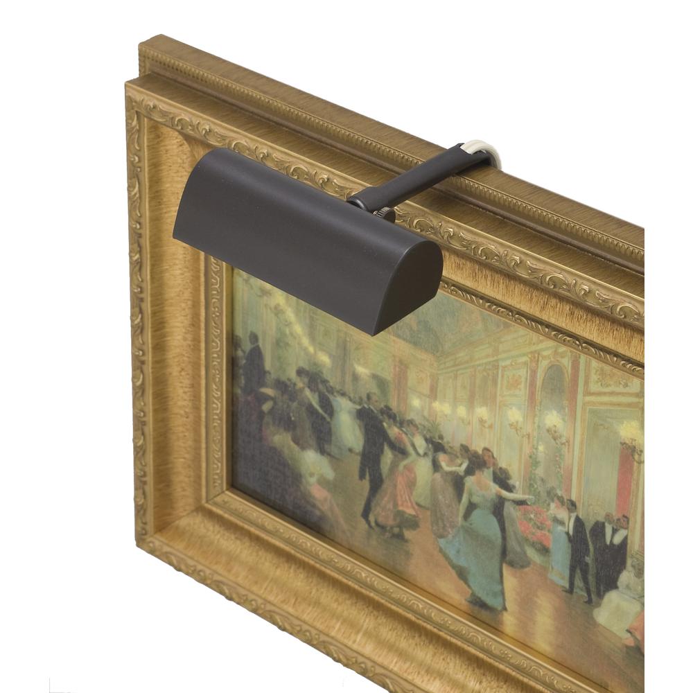 Traditional 4" Mahogany Bronze Plug-In Picture Lights. Picture 1