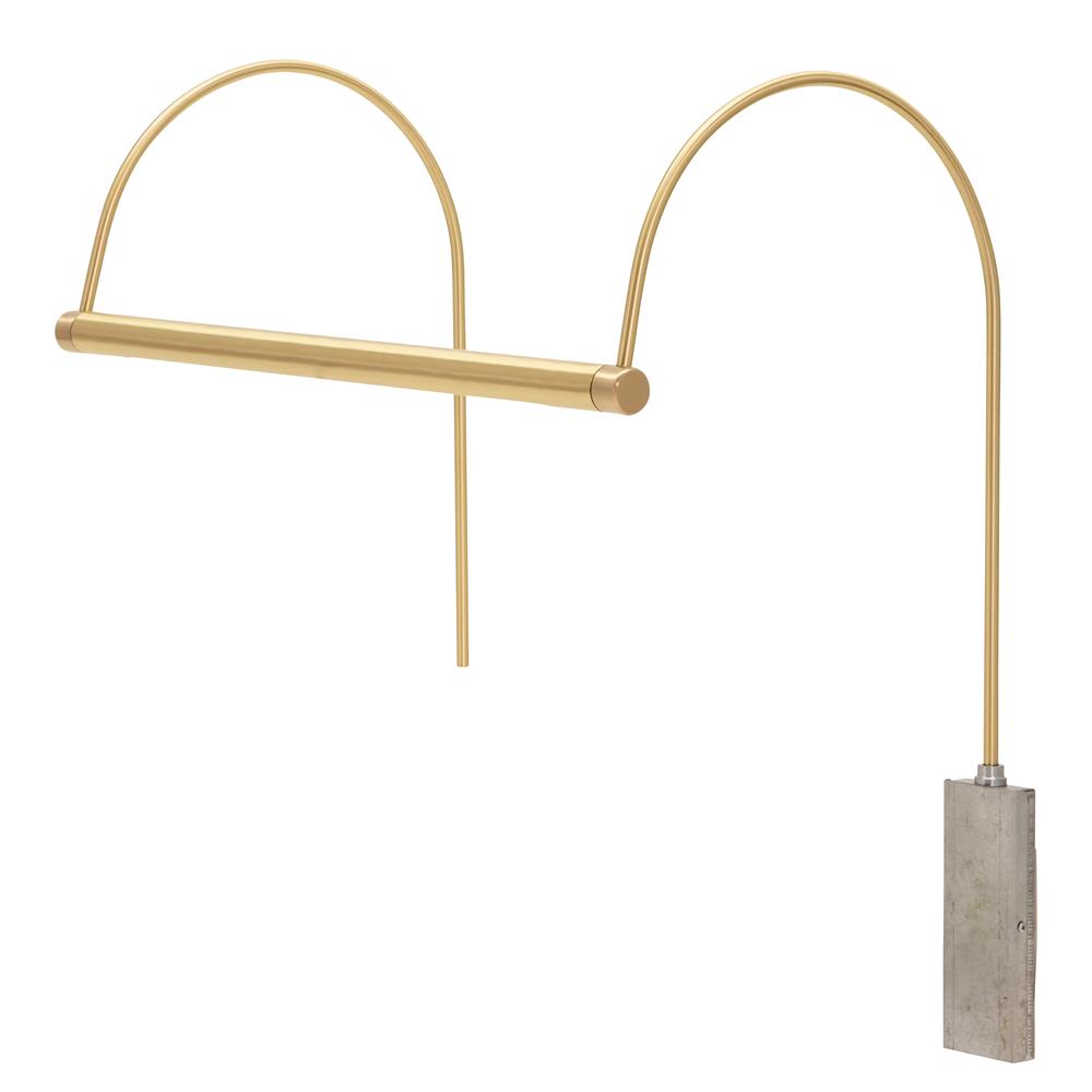 Slim-Line 15" LED Plug-In Picture Lights in Satin Brass. Picture 2