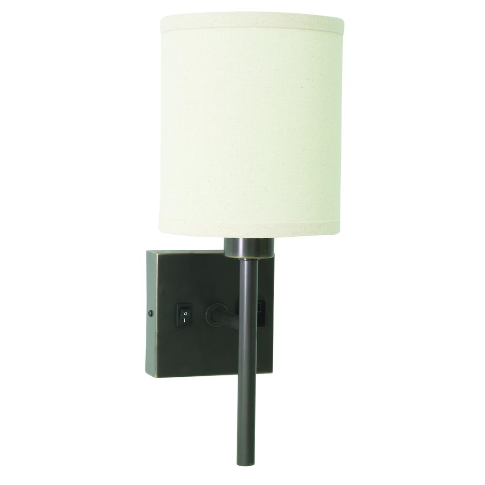 Wall Swings in Oil Rubbed Bronze with Convenience Outlet. Picture 1