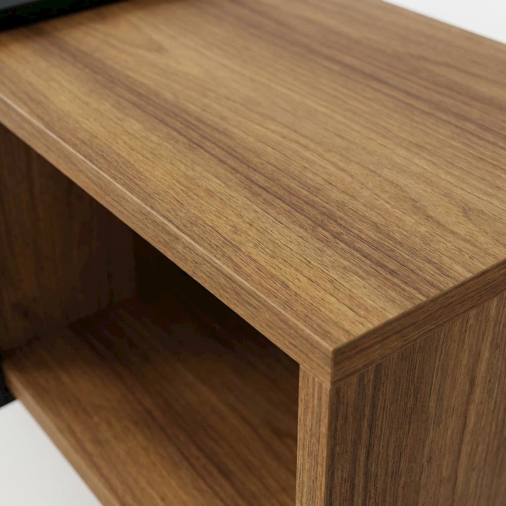Walnut Floating TV Stand for 75-Inch Wall Mount with Engineered Wood Finish. Picture 5