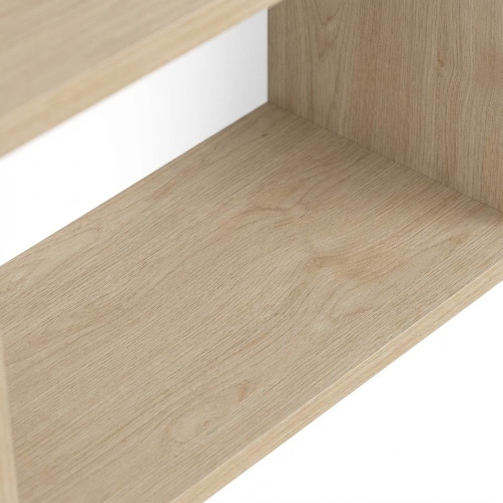 Oak floating TV shelf, modern wall-mounted design, sleek entertainment setup. Picture 5