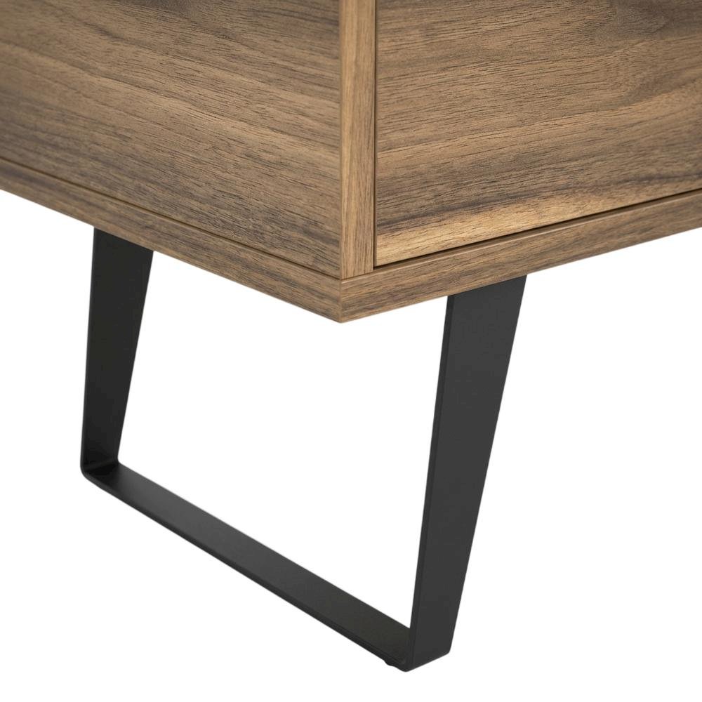 Walnut TV Stand for 65-80 Inch TVs with Engineered Wood Finish Durable Storage. Picture 6