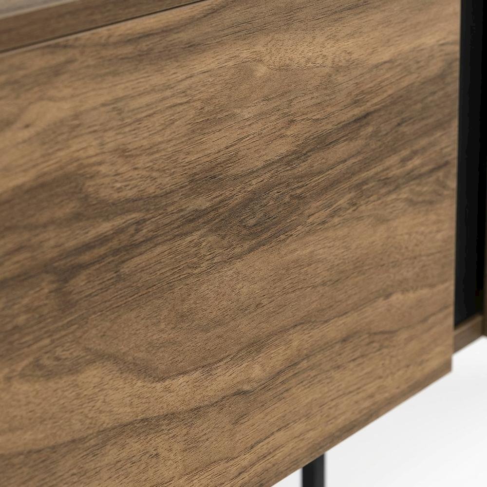 Walnut Modern TV Stand and Media Console with Engineered Wood Finish. Picture 5