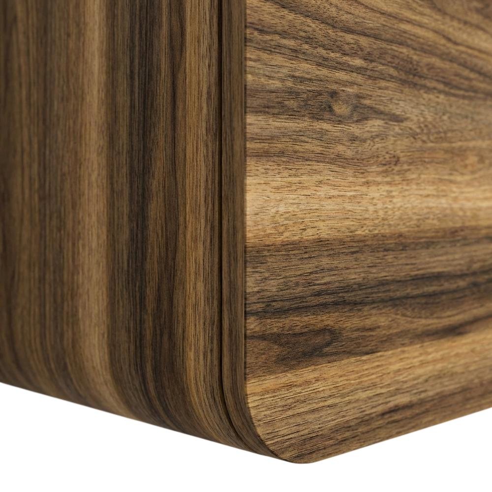 Walnut Wall Mount TV Stand for Up to 80 Inch Screens and Indoor Use. Picture 6