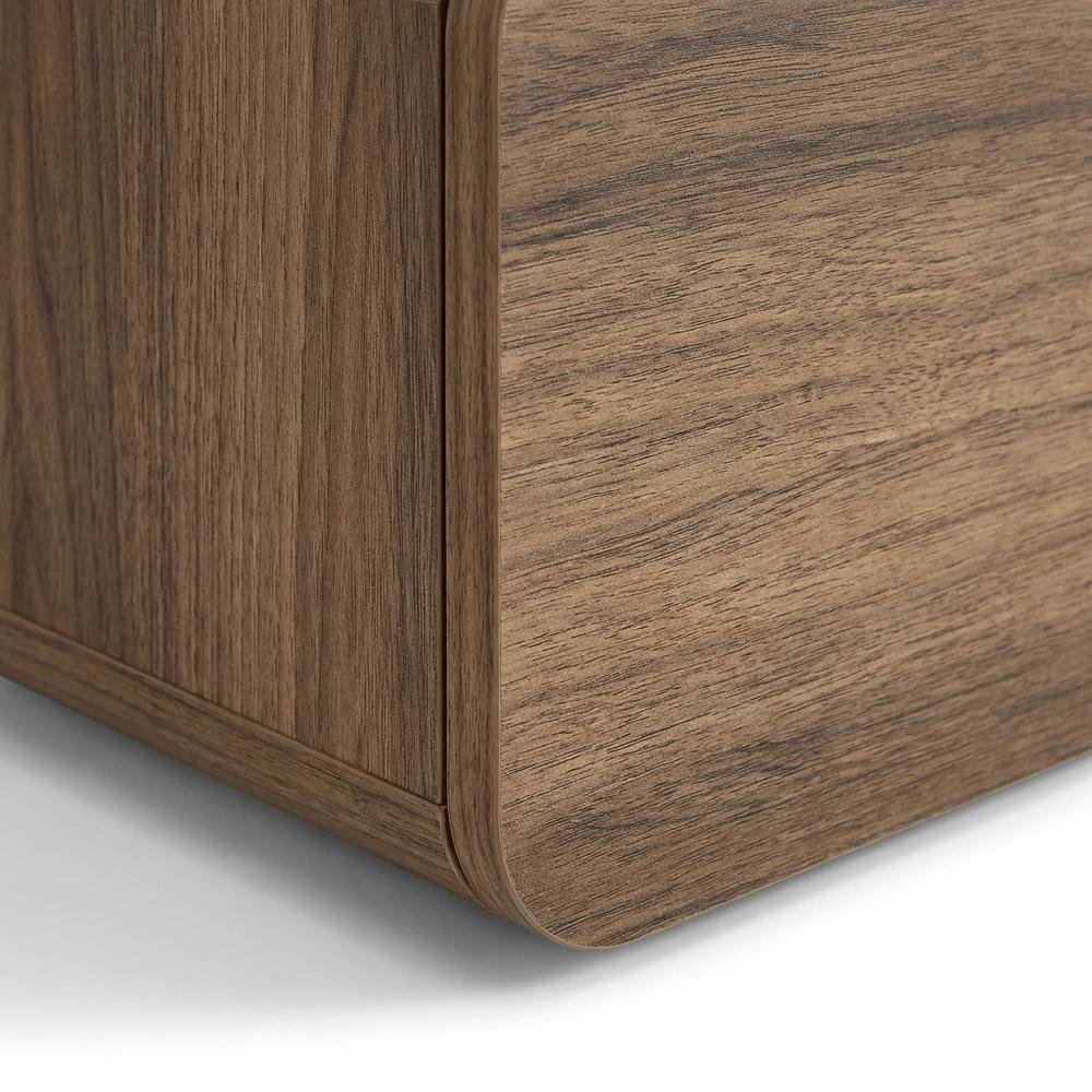 Wooden TV Console for 80-inch TV and Under with Walnut Finish. Picture 6