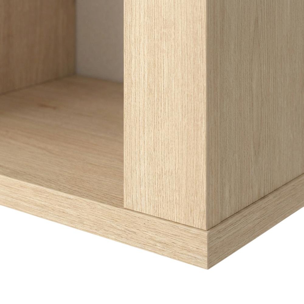 Beige Floating TV Stand for 75 Inch TVs – Wall Mounted Entertainment Center. Picture 6