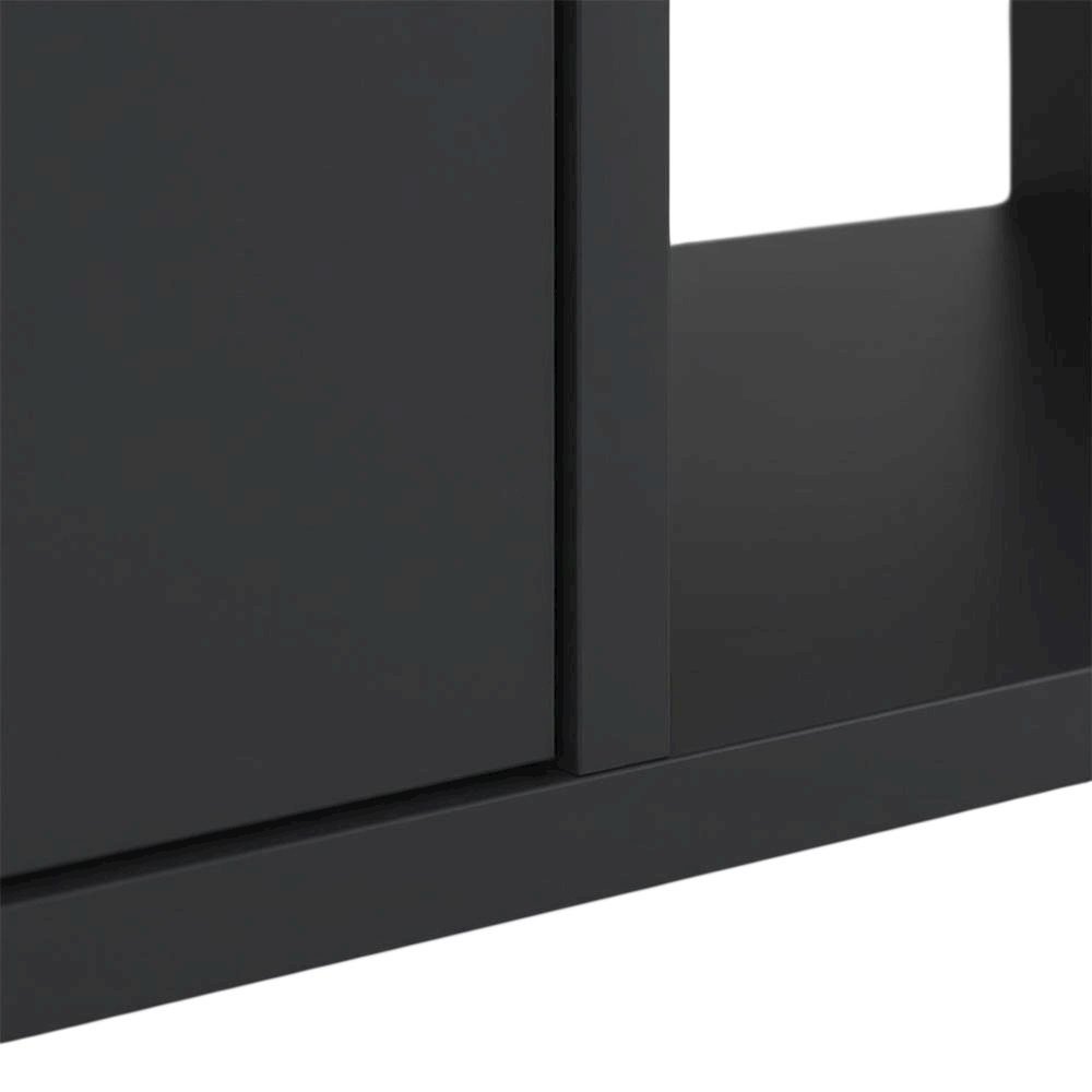 Gray Floating TV Stand with Wall Mounting and Spacious Storage. Picture 6