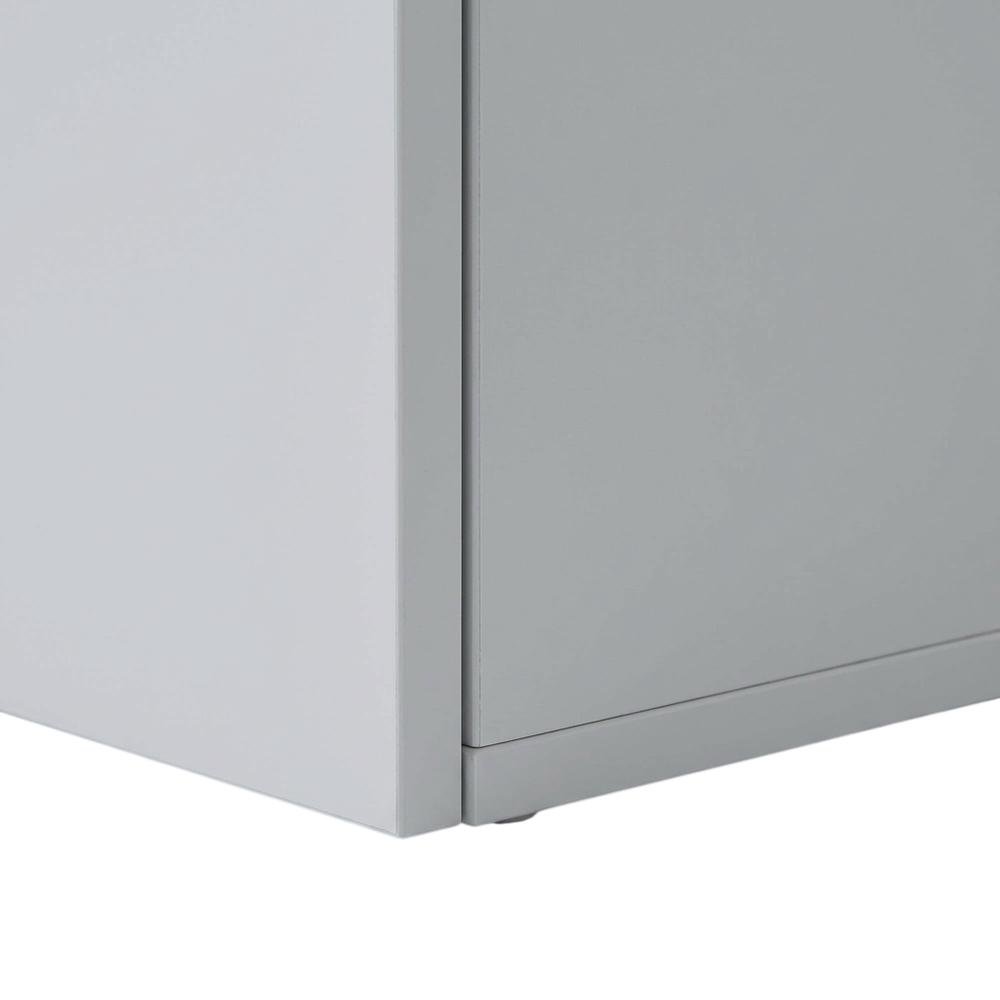 White Floating TV Stand for 75 Inch Screens with Solid Wood and Veneer Finish. Picture 6