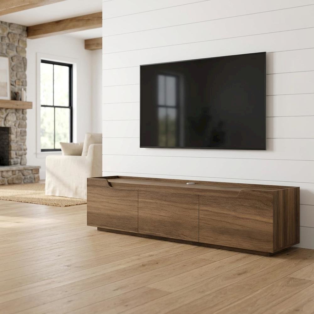 Wall Mounted TV Stand for Up to 80 Inch TVs with Modern Design. Picture 3