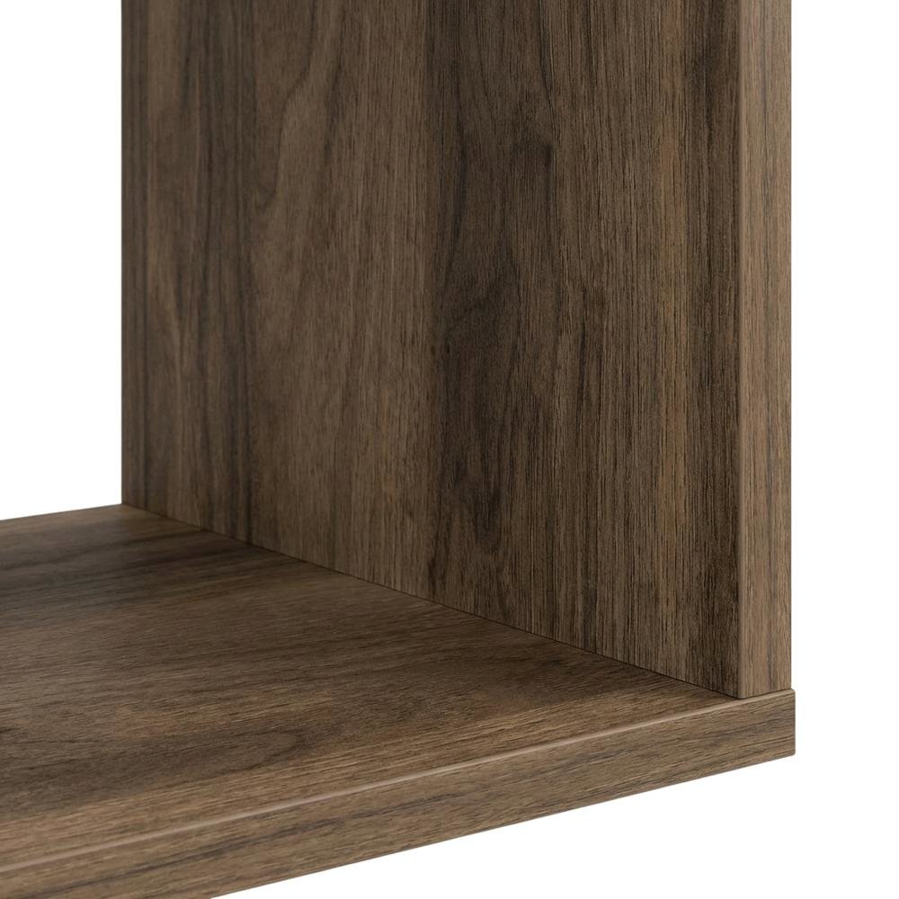 Brown Floating TV Stand with Wall Mount and Modern Storage Design. Picture 6