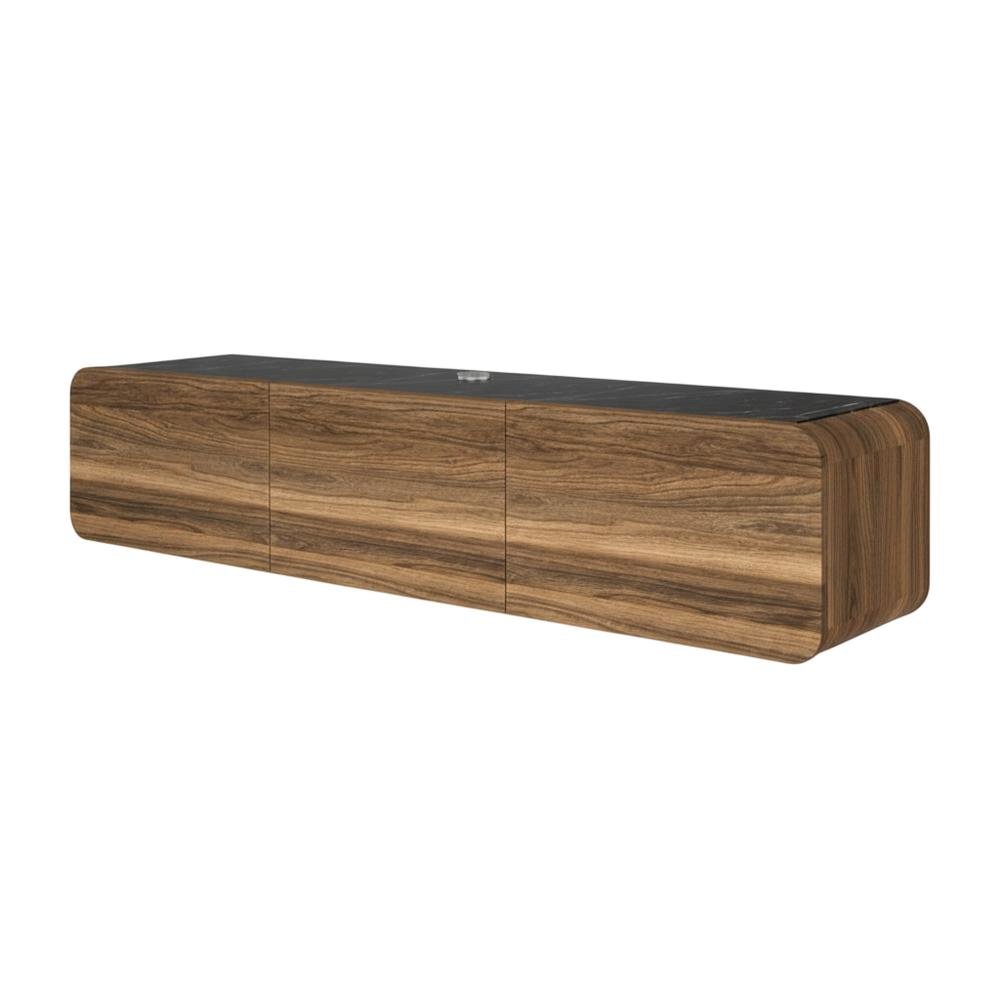 Walnut Wall Mount TV Stand for Up to 80 Inch Screens and Indoor Use. Picture 4