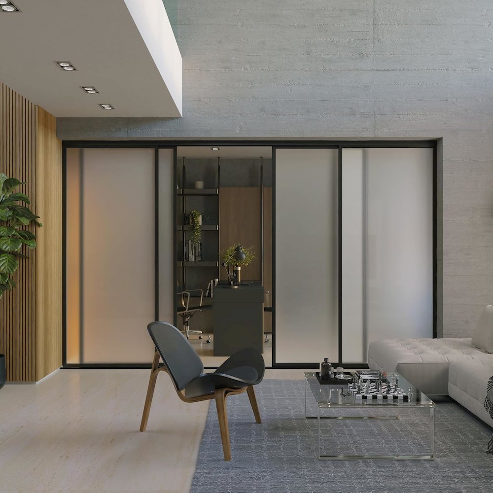 Glass Room Divider Panel and Partition Wall. Picture 2