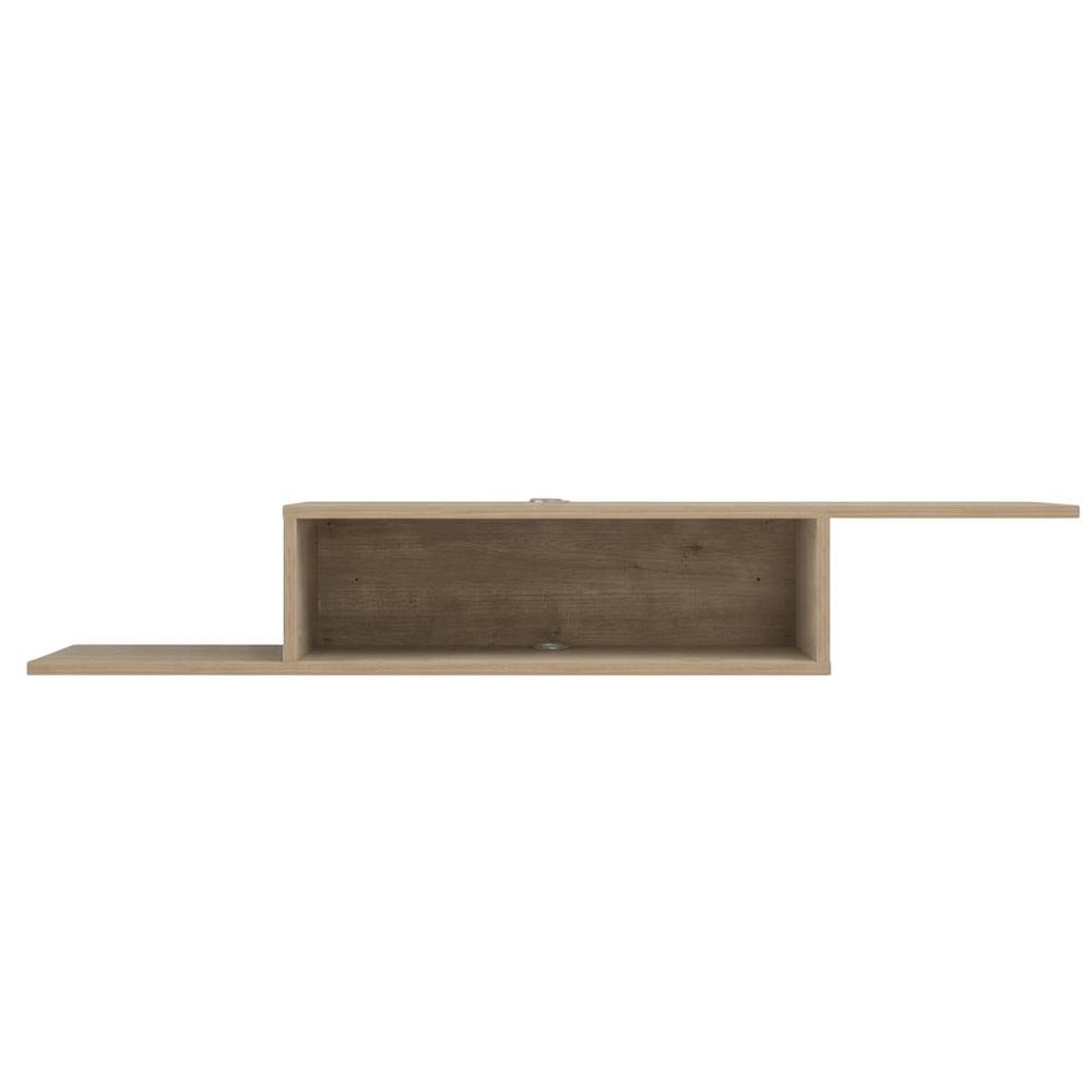 Beige Wall Mount TV Stand for 65 Inch Screens with Engineered Wood Shelf. Picture 4