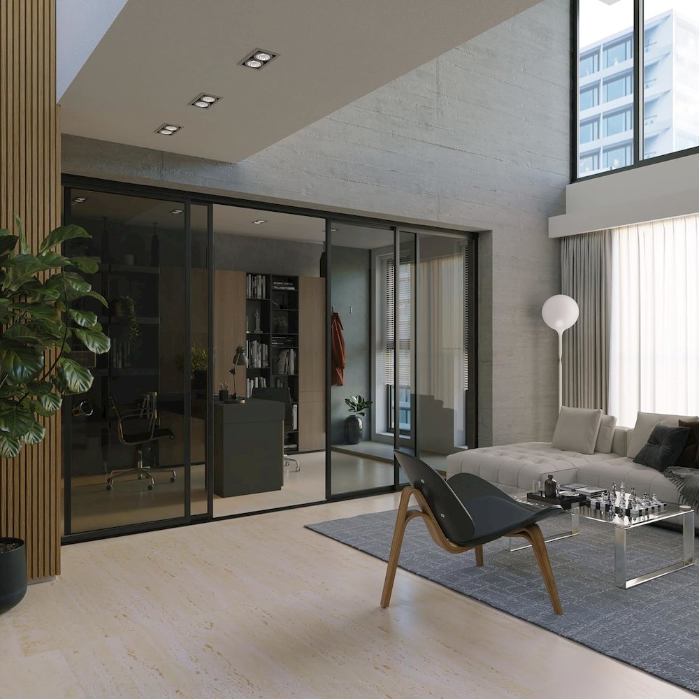 Glass Room Divider Panel and Partition Wall. Picture 3