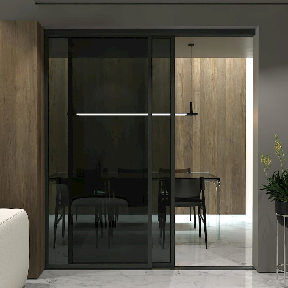 Glass Room Divider Panel and Partition Wall. Picture 2