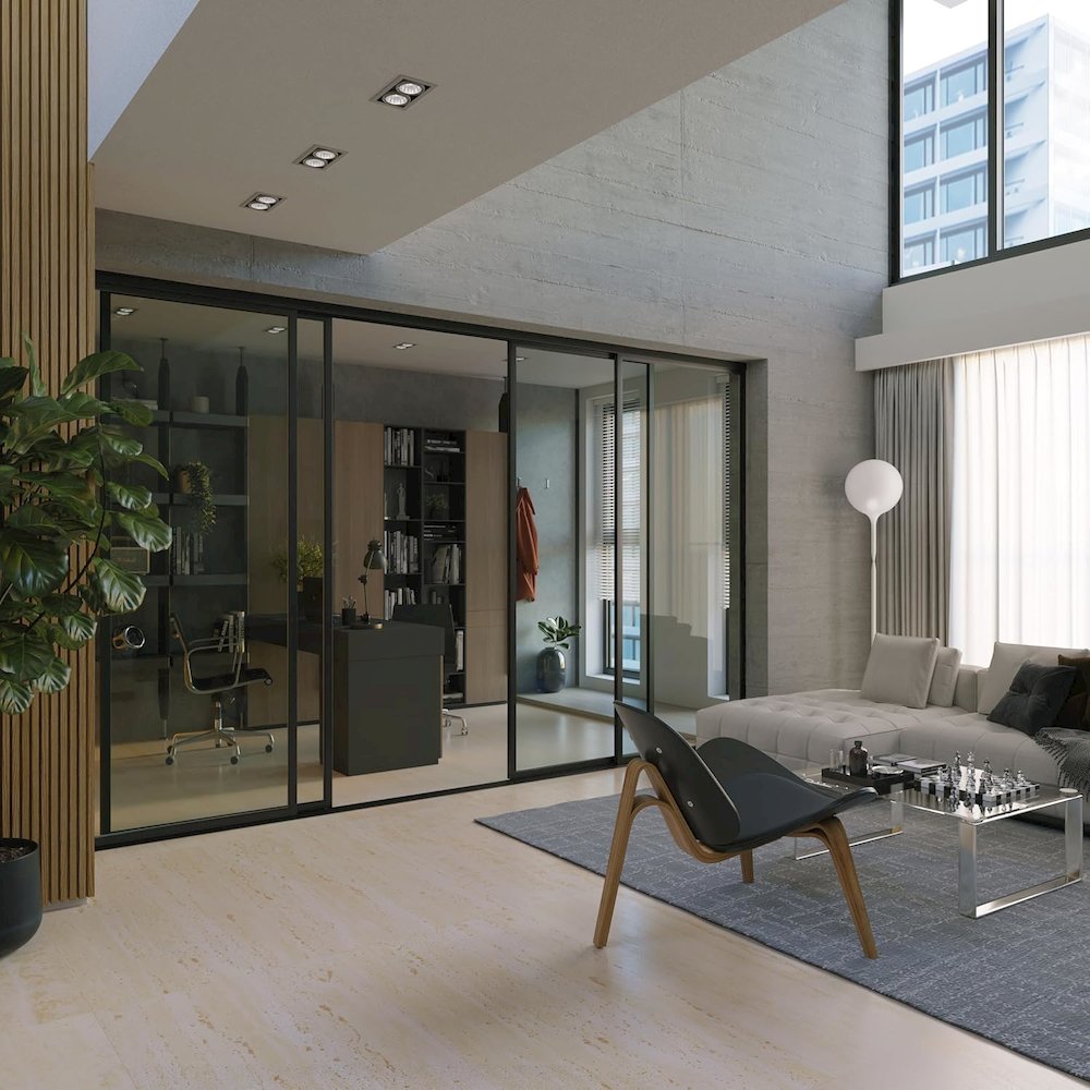 Glass Room Divider Panel and Partition Wall. Picture 3