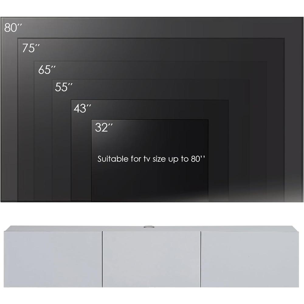 Atelier Mobili Floating TV Stand, TV Stand up to 75 inch TV. Picture 6