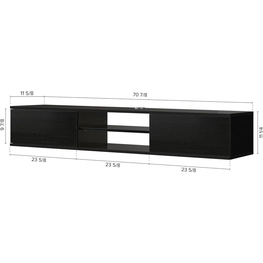 Atelier Mobili Floating TV Stand 70 Inch, Wall Mounted Entertainment Center. Picture 7