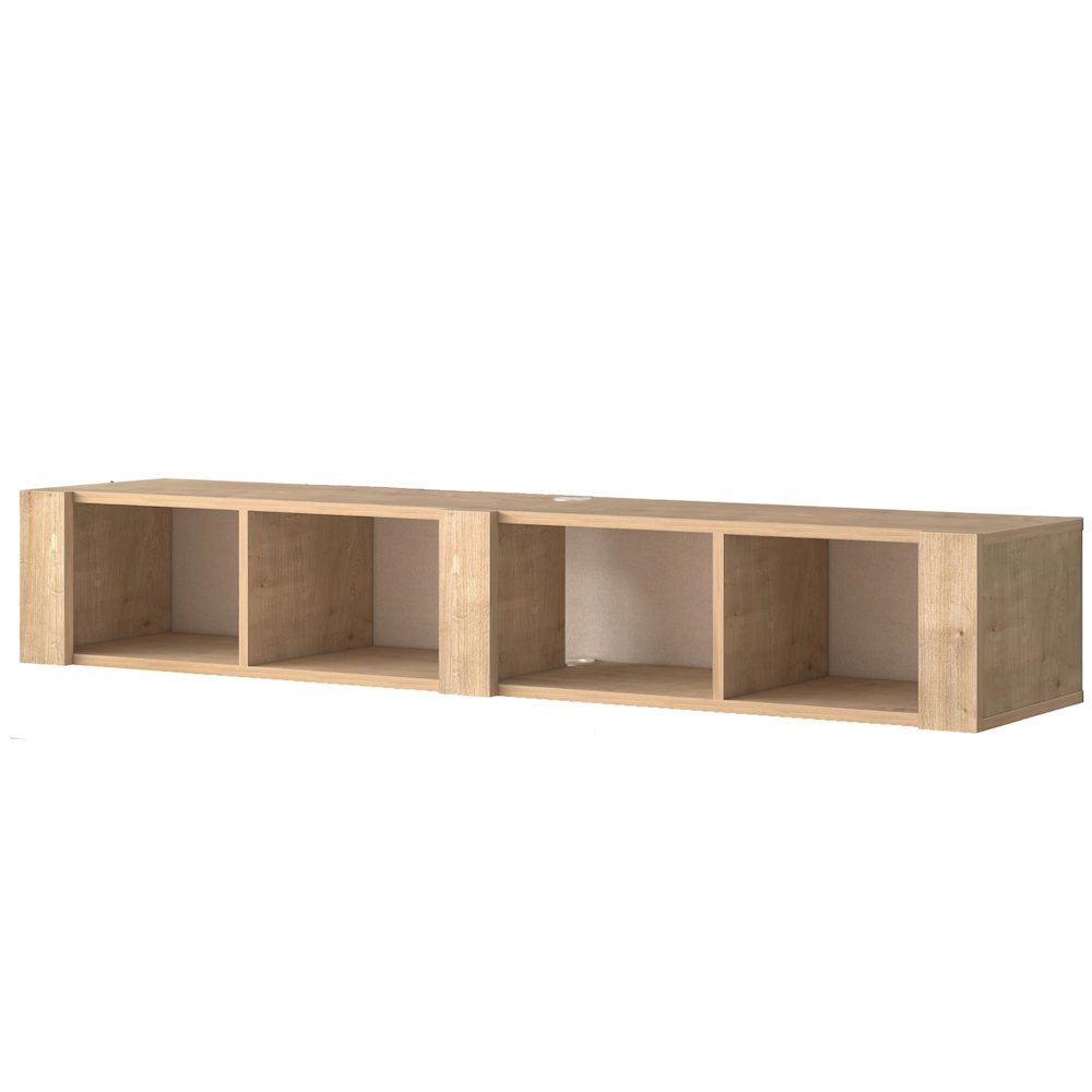 Floating TV Stand for 75 Inch TVs – Wall Mounted Entertainment Center. Picture 1