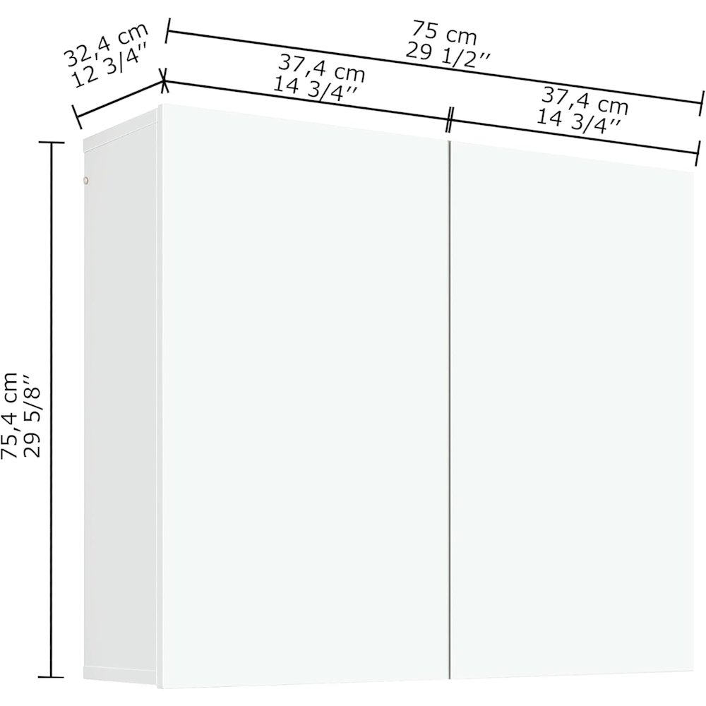 Storage Cabinet - Wall Mounted, Over The Toilet Storage Cabinet. Picture 2