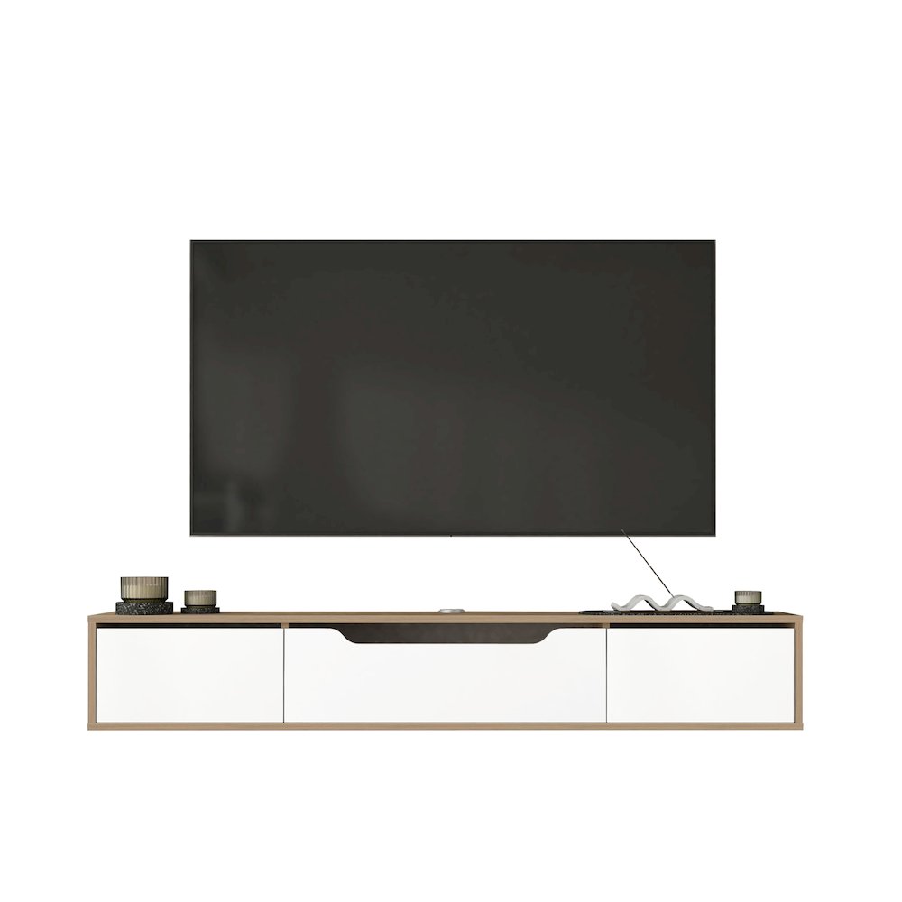Floating TV Stand for Up to 80 Inch TVs – Wall Mounted Media Console. Picture 3