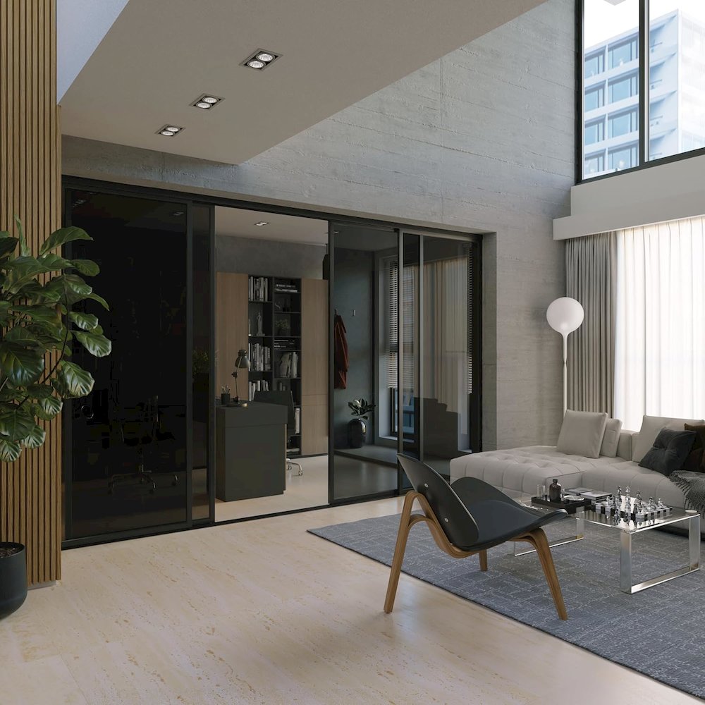 Glass Room Divider Panel and Partition Wall. Picture 3