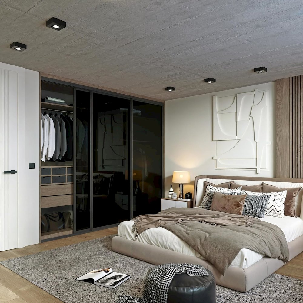 3 Panel Glass Sliding Closet Door, Aluminum Frame. Picture 3