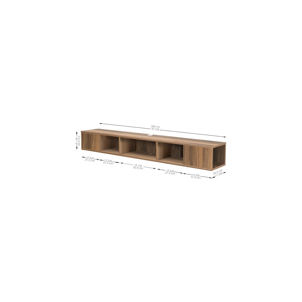 Modern Floating TV Stand 70 inch, Wall Mounted Entertainment Center. Picture 4