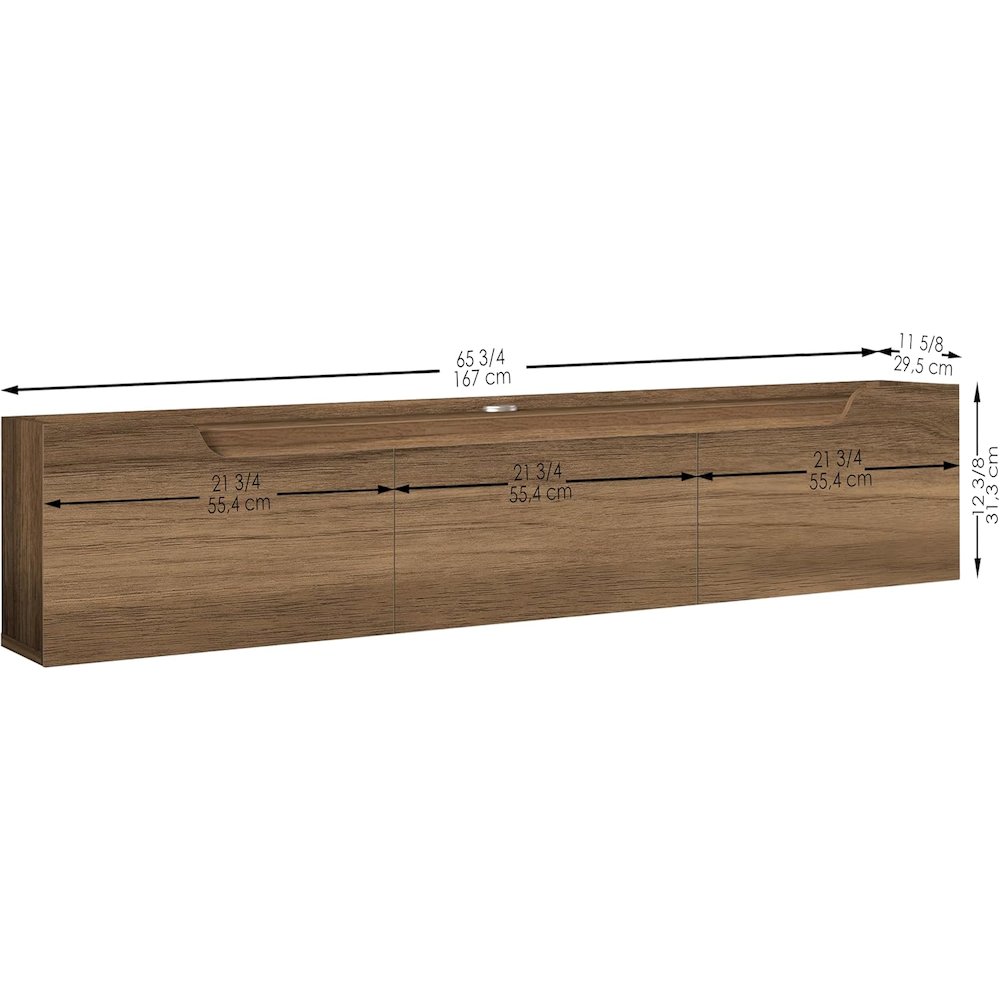 Floating TV Stand for 75 Inch TVs, Modern Entertainment Center. Picture 7