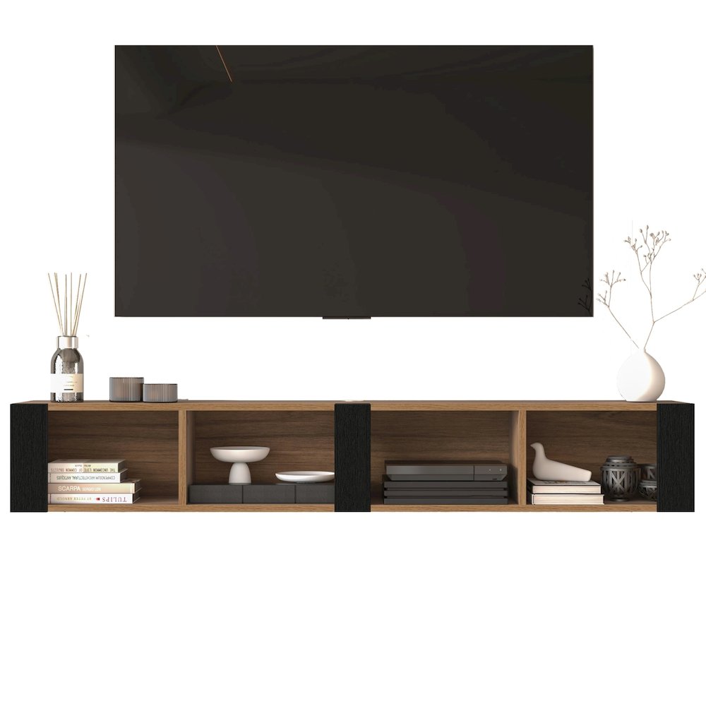 Floating TV Stand for 75 Inch TVs – Wall Mounted Entertainment Center. Picture 6