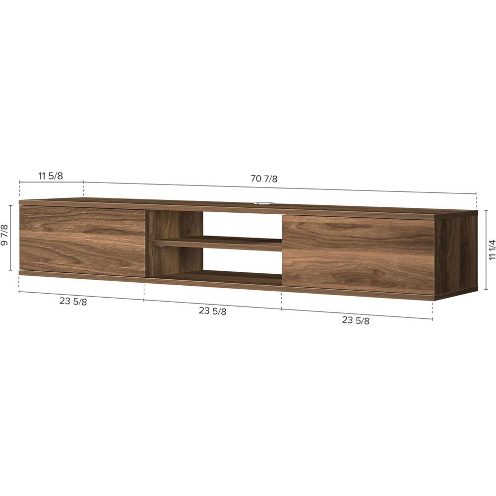 Atelier Mobili Floating TV Stand 70 Inch, Wall Mounted Entertainment Center. Picture 1