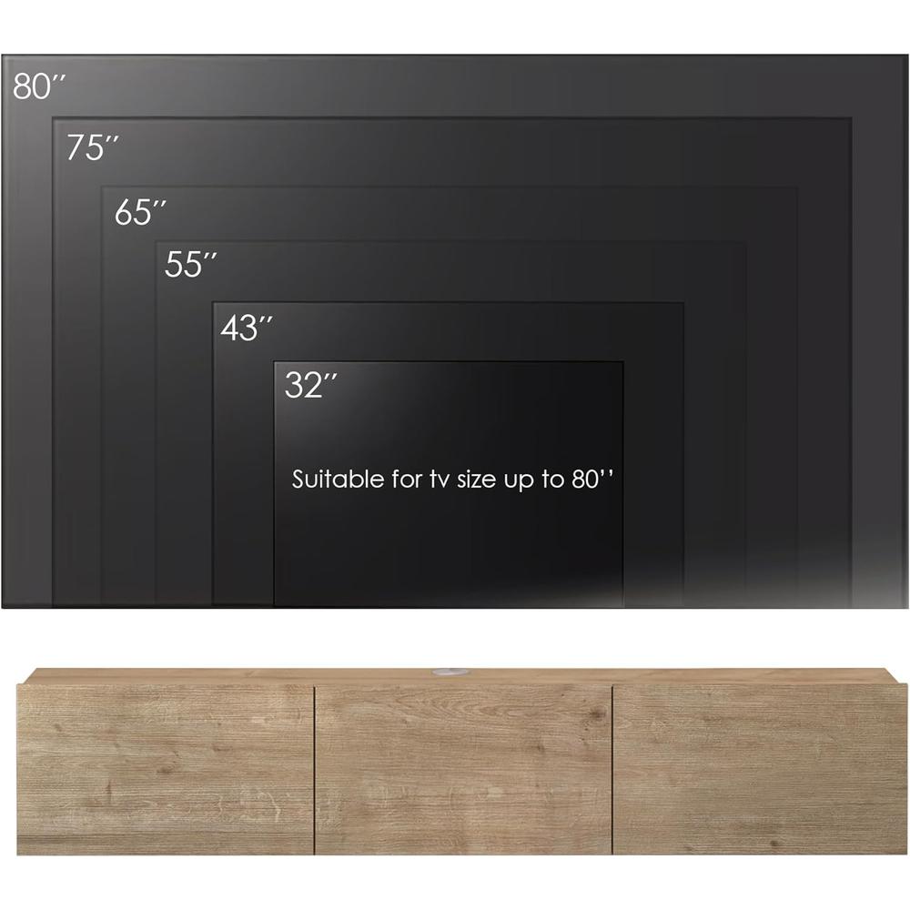 Atelier Mobili Floating TV Stand, TV Stand up to 75 inch TV. Picture 6