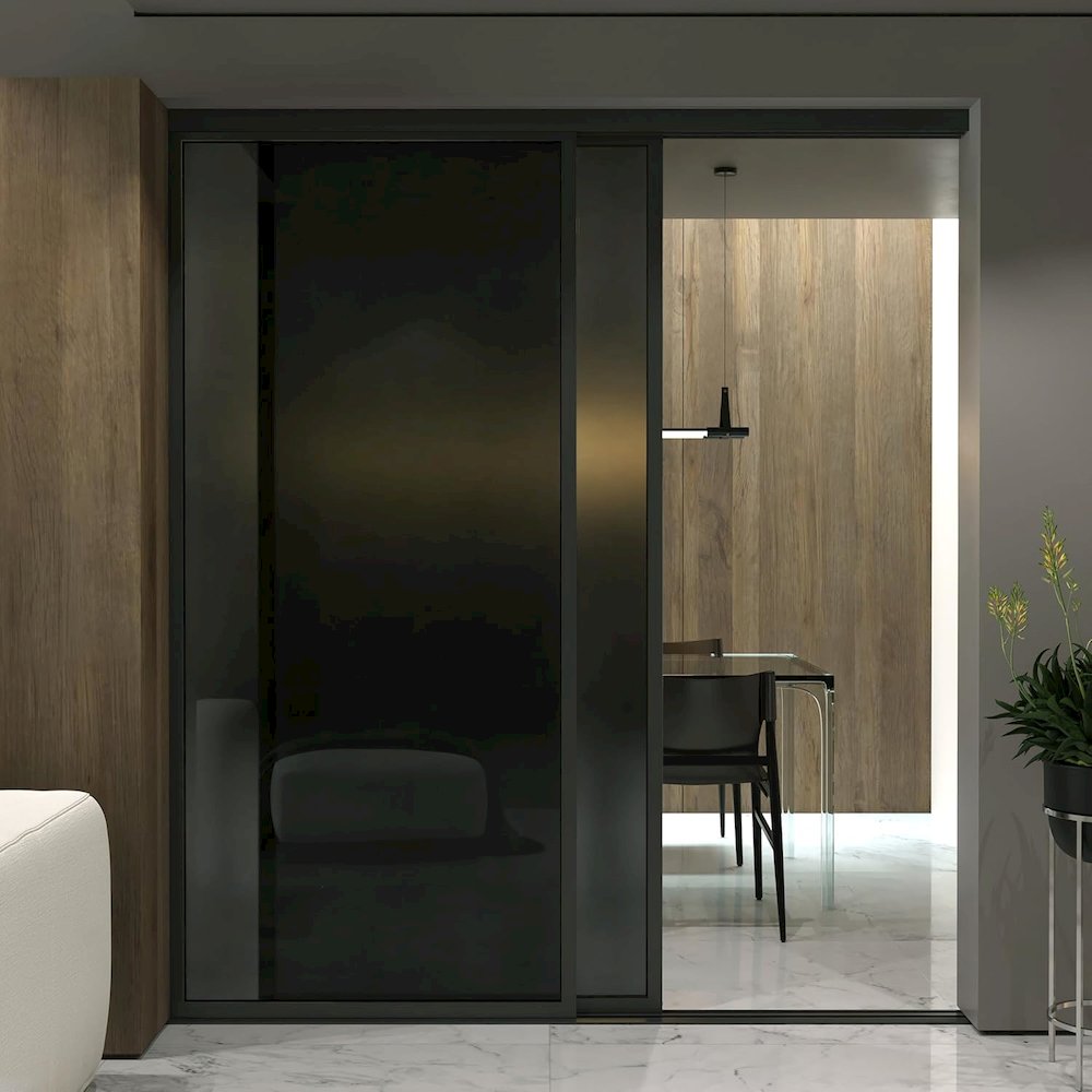 Glass Room Divider Panel and Partition Wall. Picture 2