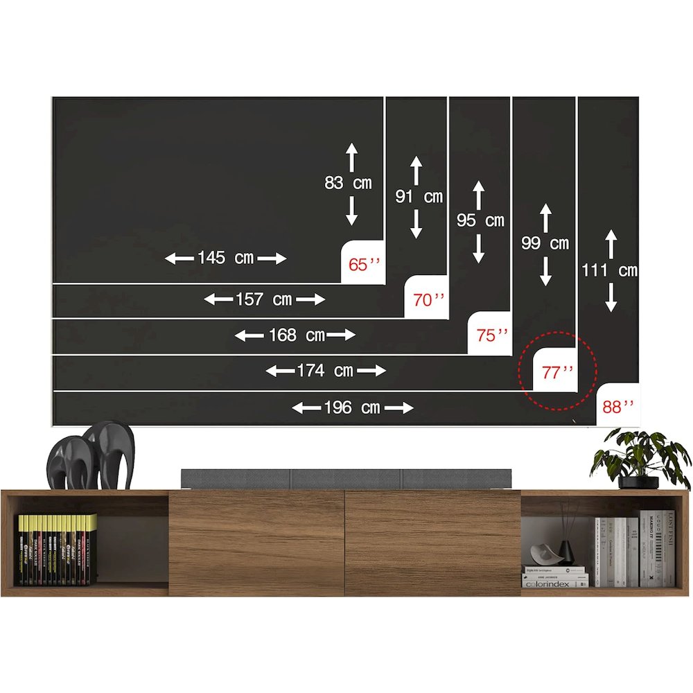 Floating TV Stand - Wall Mounted TV Stand for 75 Inch TV - Floating TV Shelf. Picture 6