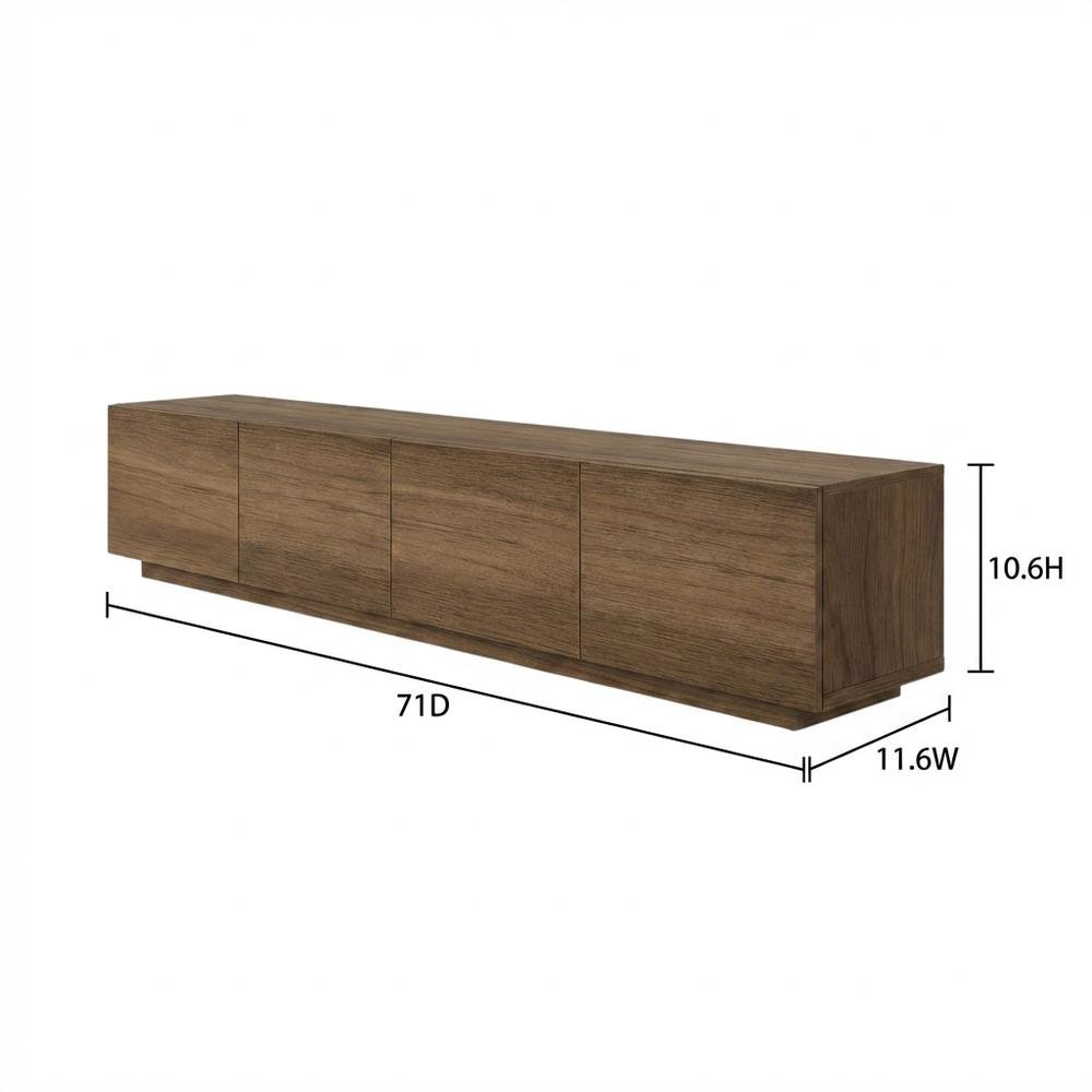 Wall Mounted Floating TV Stand for 75 Inch TV in Sleek Finish. Picture 7