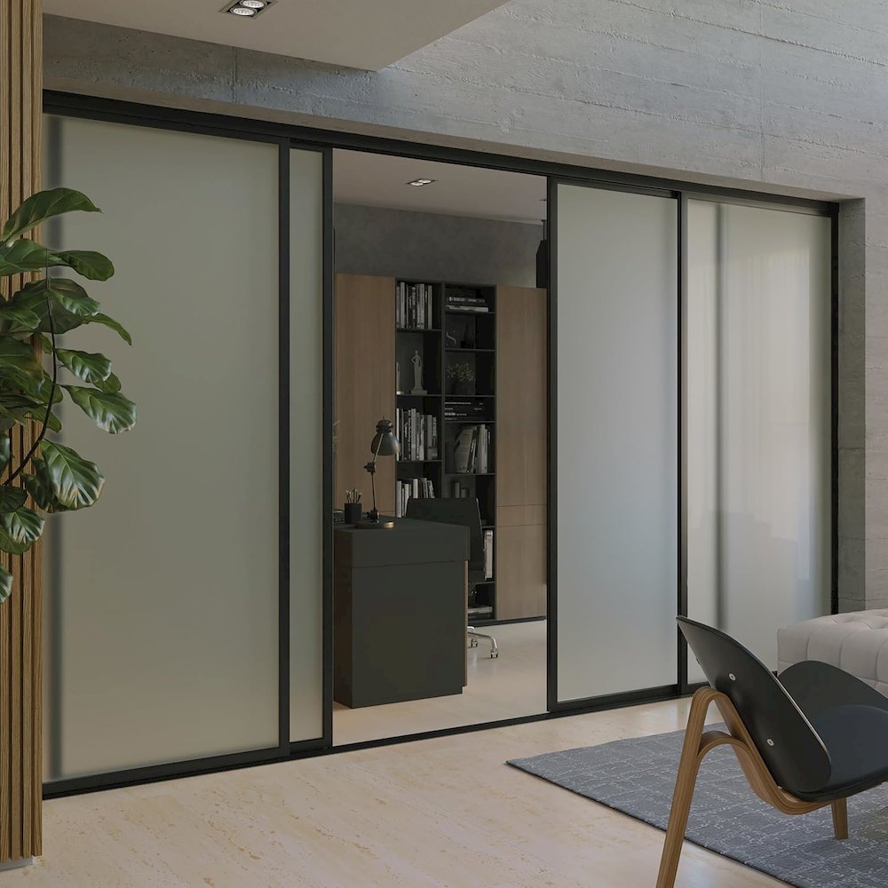 Glass Room Divider Panel and Partition Wall. Picture 1
