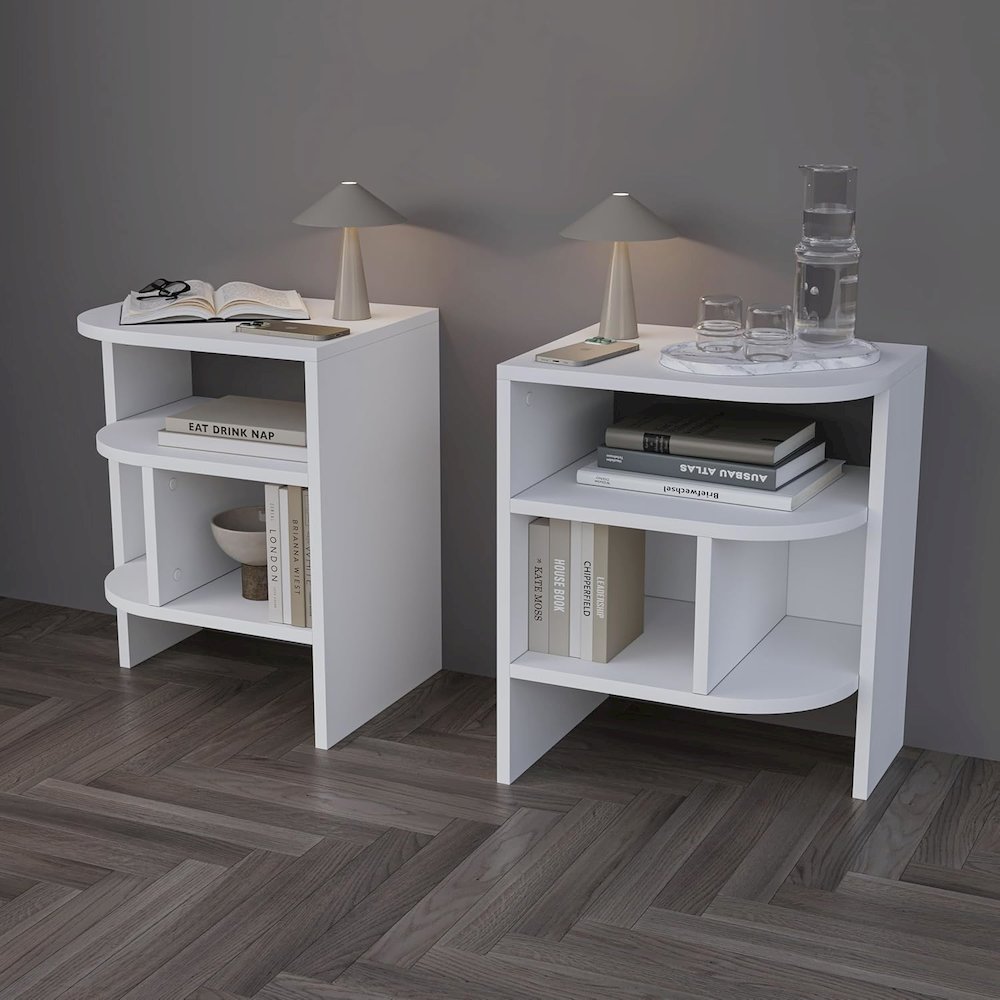 Room Decor NightStands Set of 2 - Elegant Nightstands. Picture 2