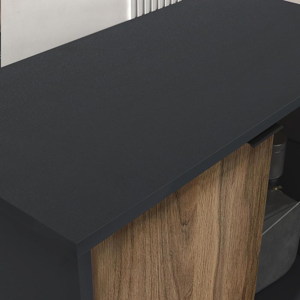 Sideboard Buffet, Kitchen Storage Cabinet with Adjustable Glass Shelf. Picture 4
