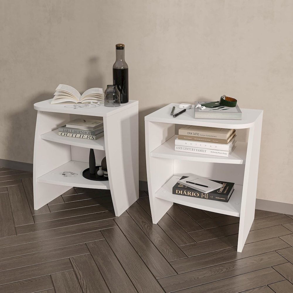 Room Decor NightStands Set of 2 - Elegant Nightstands. Picture 1